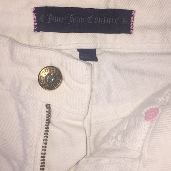 Juicy Jean Couture White Distressed Shorts - Picture 5 of 6